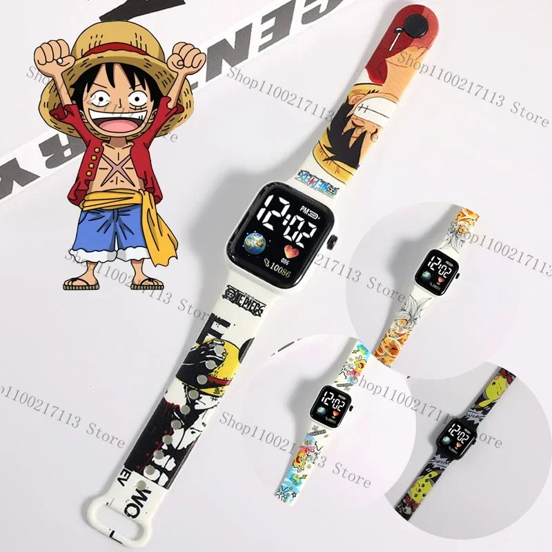 Часы электронные luffy dragon ball goku pikachu