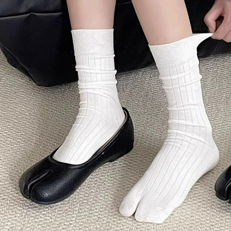 Y2k хлопковые эластичные носки с двумя пальцами - Фотография_5