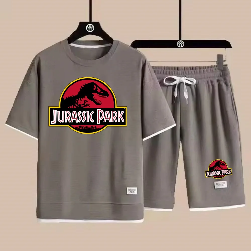 Jurassic park dinosaur world графический мужской спортивный костюм - Фотография_4