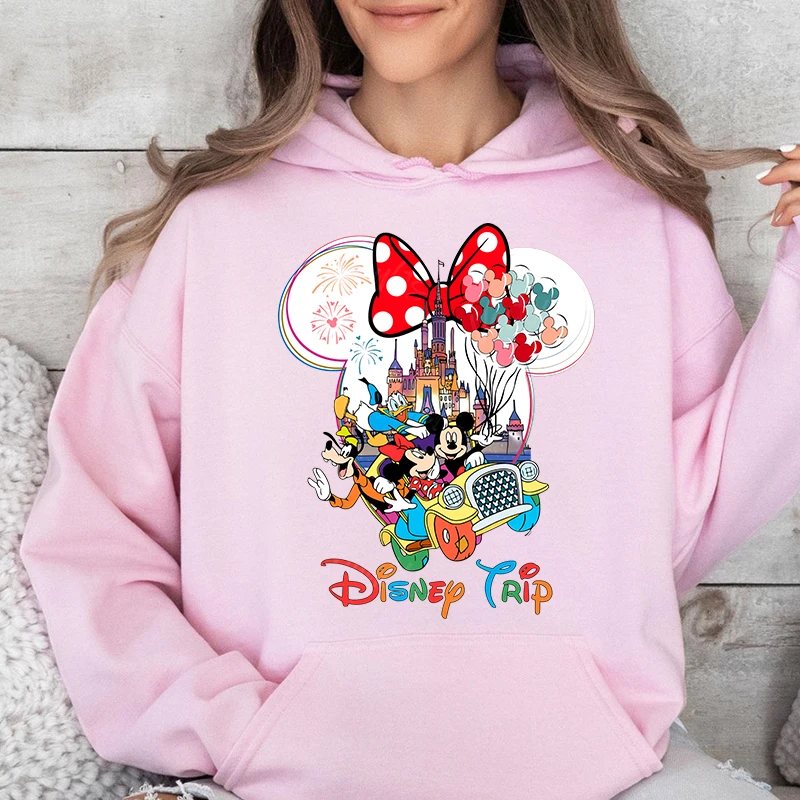 Женская толстовка с капюшоном и принтом головы минни disney trip - Фотография_5