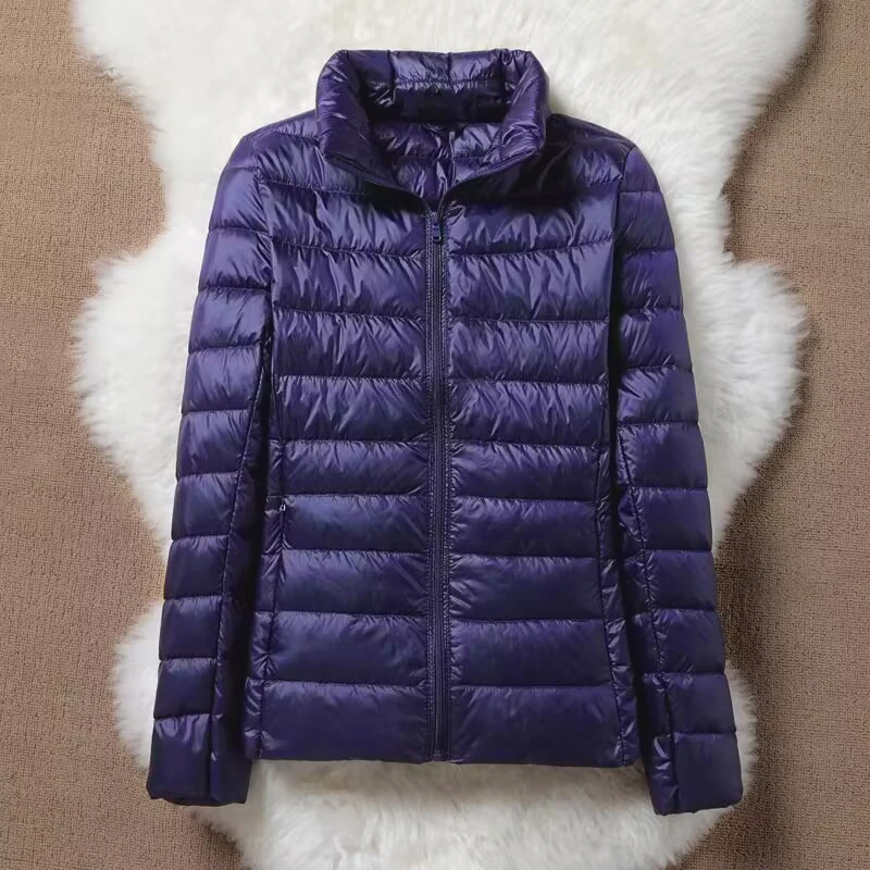 90% ультра-легкий тонкий пуховик для женщин - Фотография_4