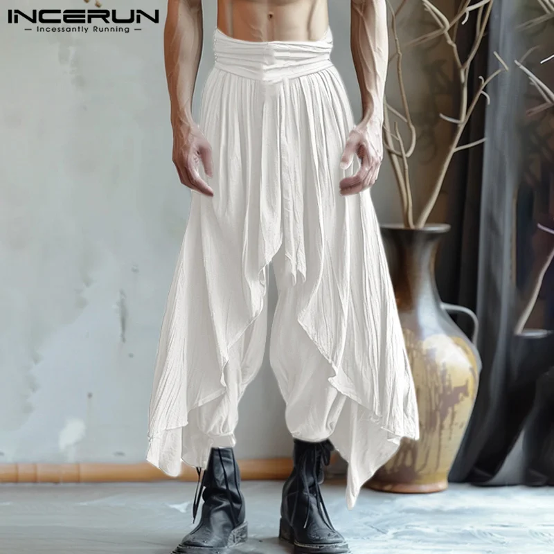 Мужские однотонные длинные шаровары - Фотография_2