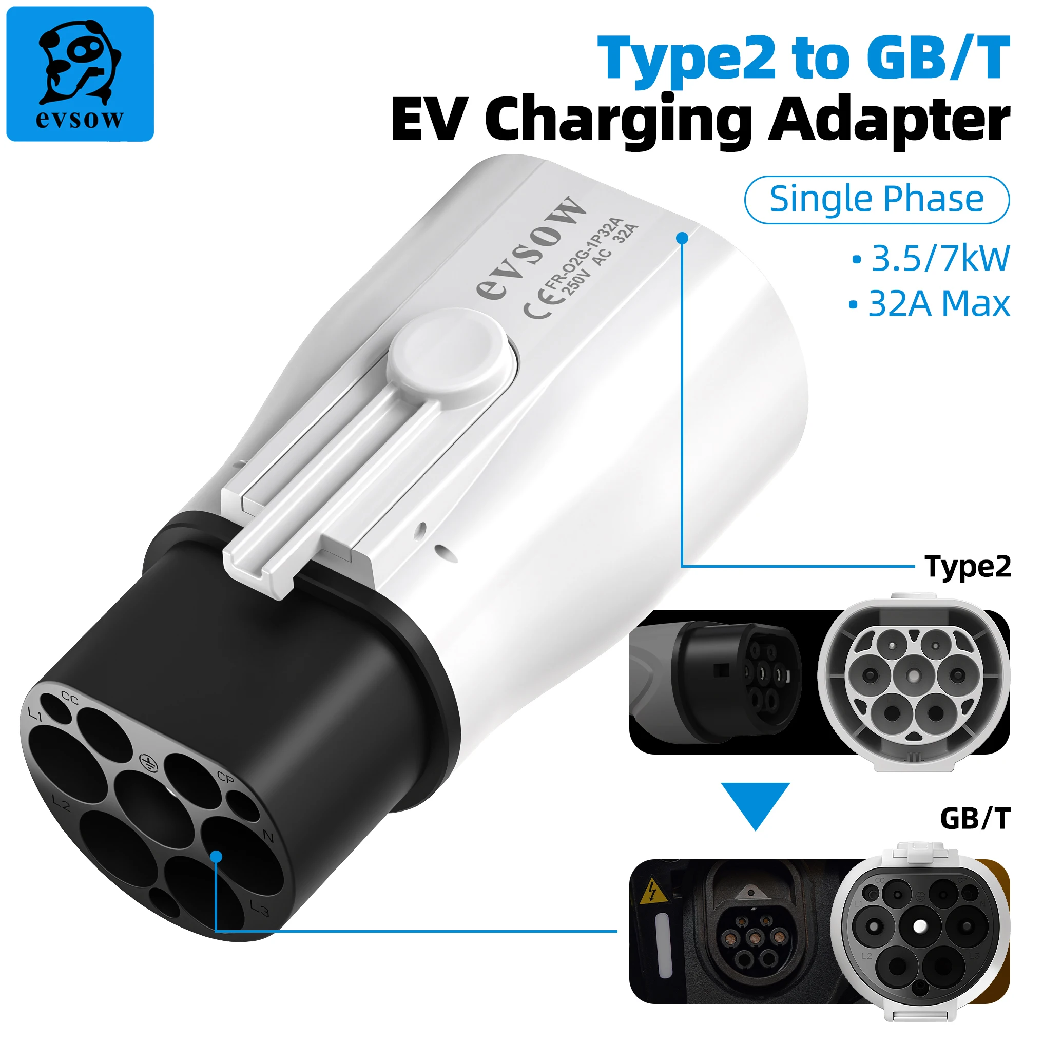 Адаптер evsow type 2 к gbt адаптер - Фотография_6