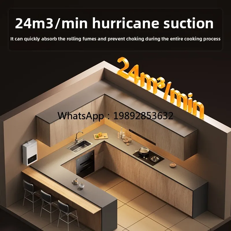 Zz бытовая кухонная вытяжка с верхней присоской - Фотография_3