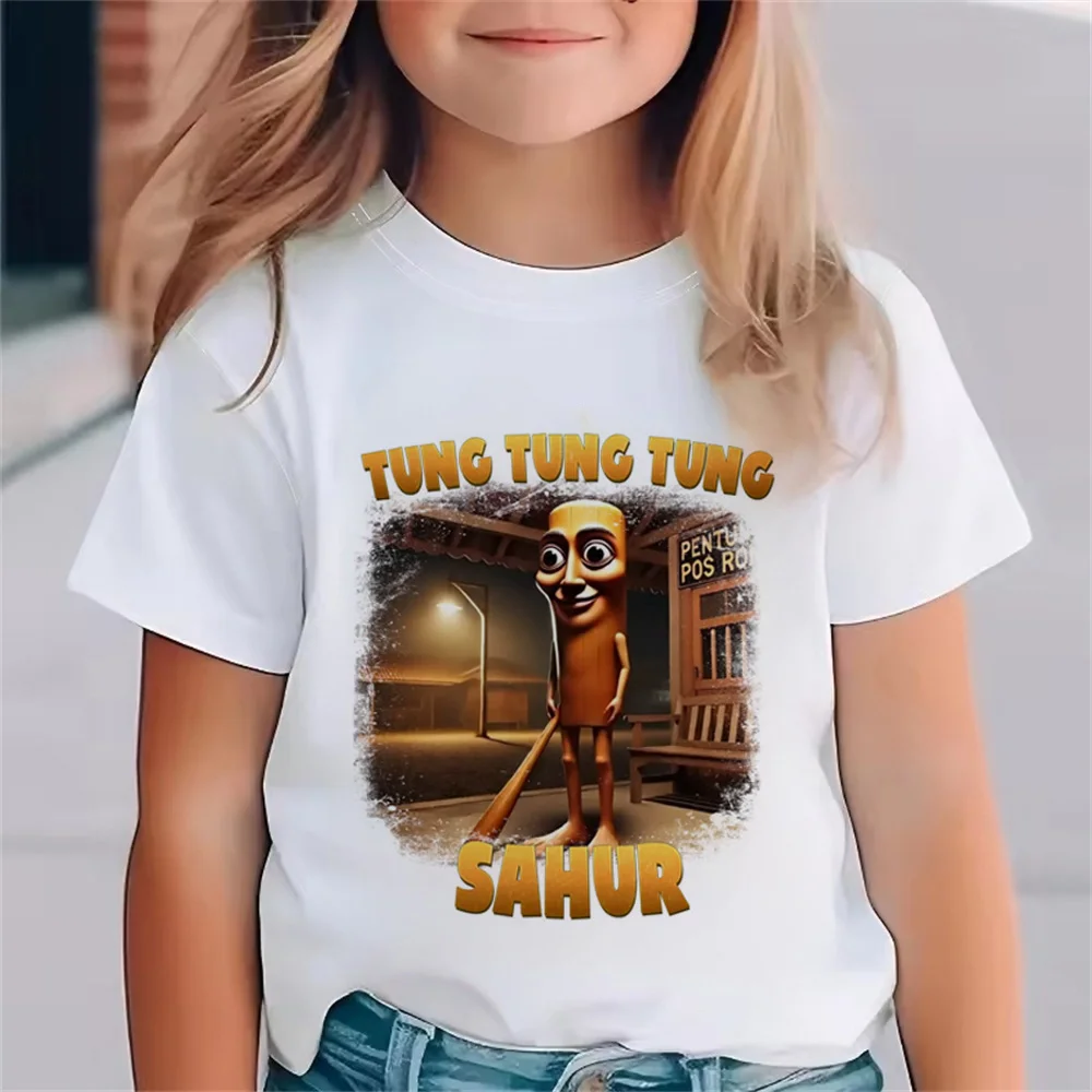Итальянская футболка brainrot для мальчиков и девочек tung tung sahur - Фотография_4