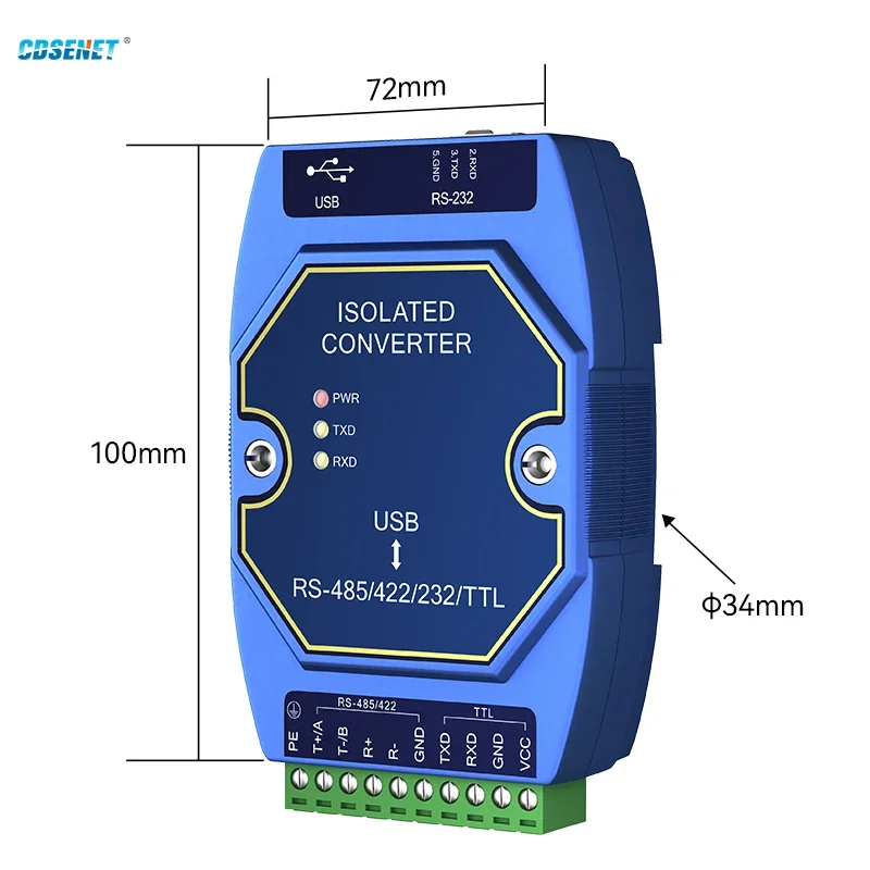 Usb к rs485 rs422 rs232 ttl промышленный - Фотография_2