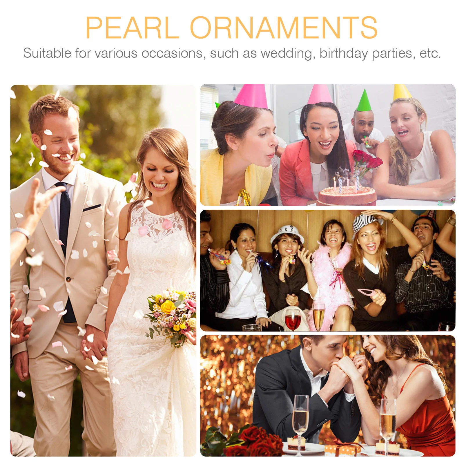 Ваза, плавающие жемчужные бусины - Фотография_3