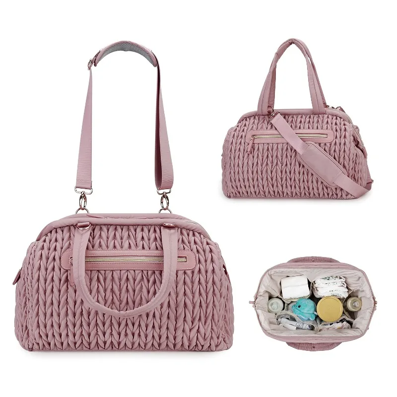 Стеганая плетеная сумка для мамы