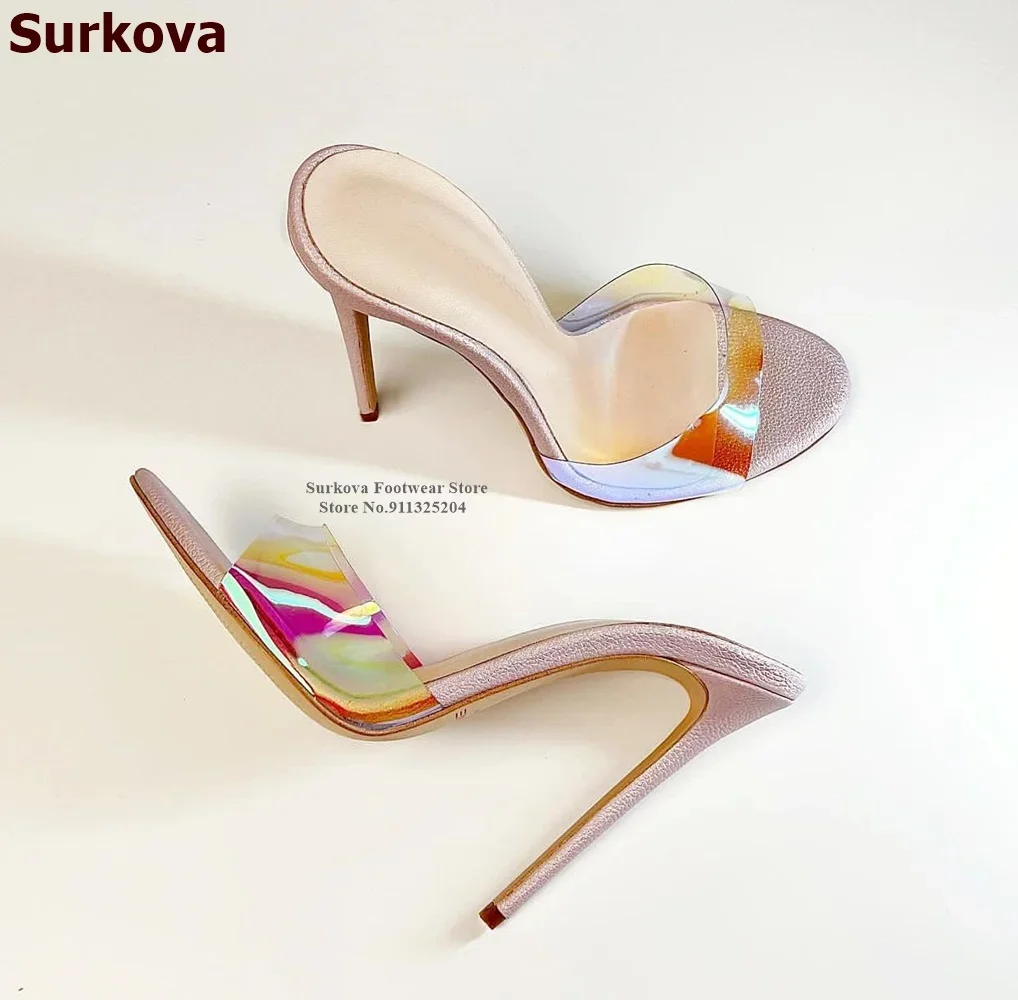 Surkova неоново-желтые зеленые тапочки на высоком каблуке из пвх - Фотография_3