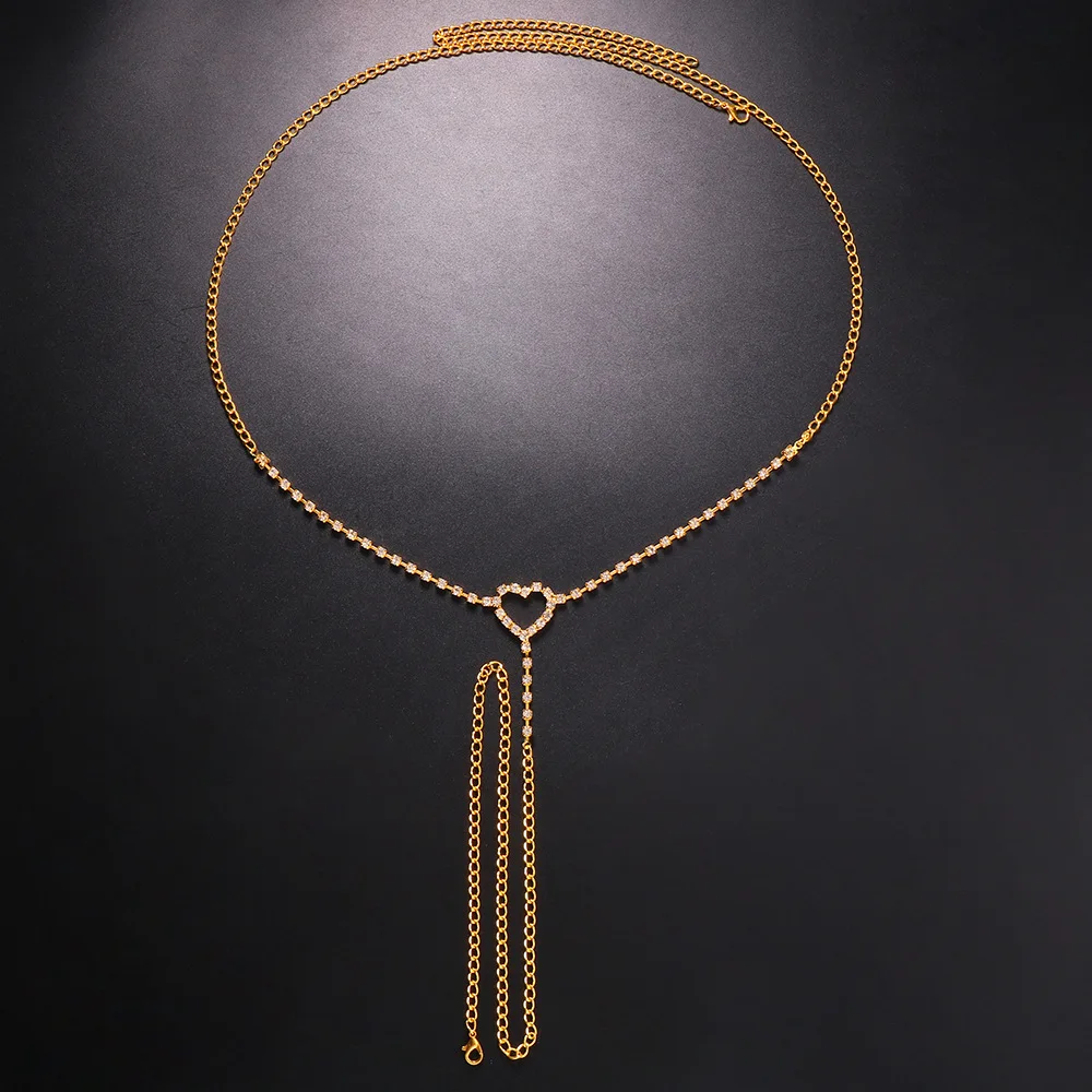 Кристаллическая поясная цепочка в форме сердца - Фотография_4