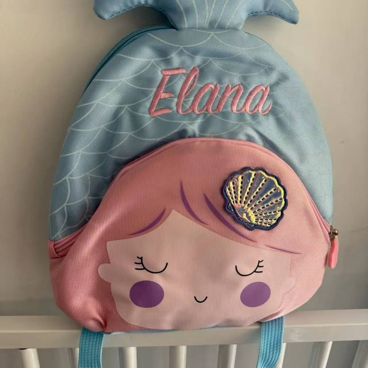 Милый детский рюкзак-русалка с вышитым именем - Фотография_2