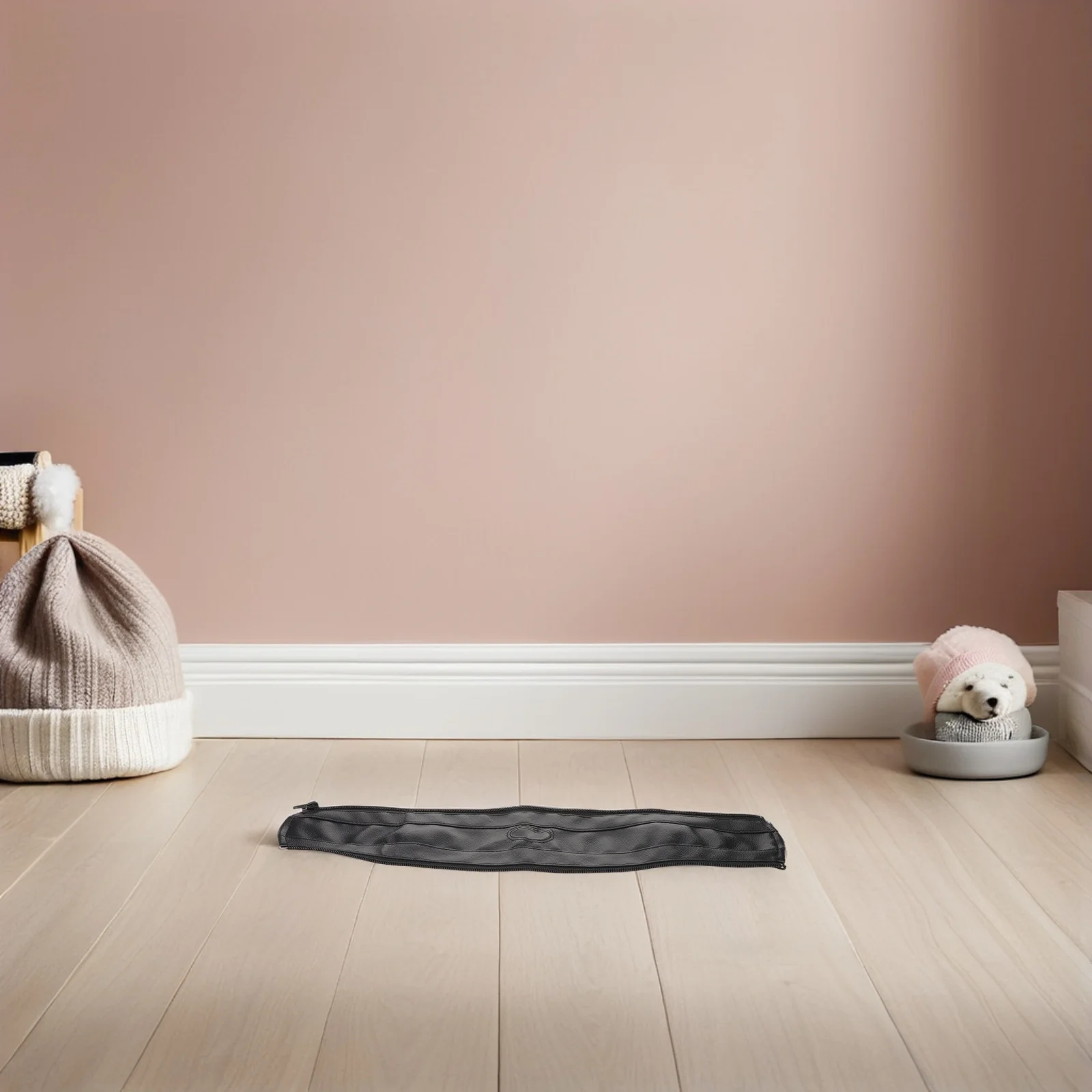 Черный универсальный чехол на руль коляски из искусственной кожи