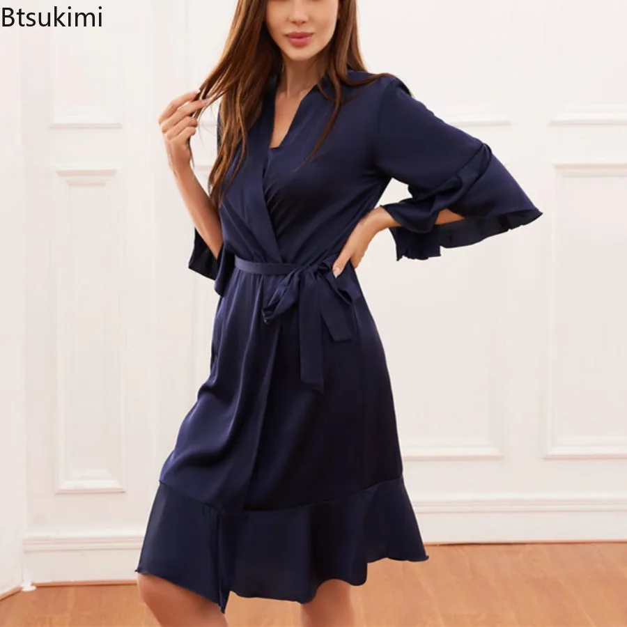 Женское шелковое атласное кимоно - Фотография_6