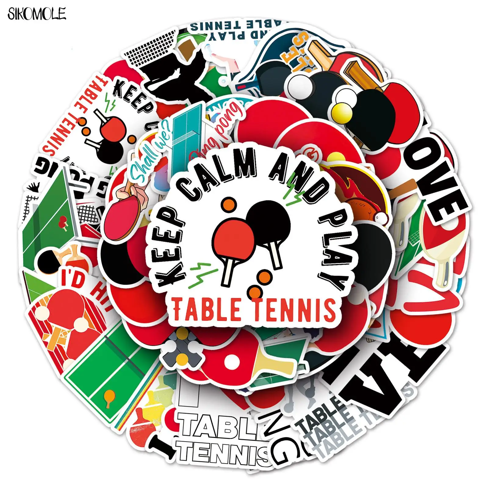 Стикеры в виде мяча для пинг-понга