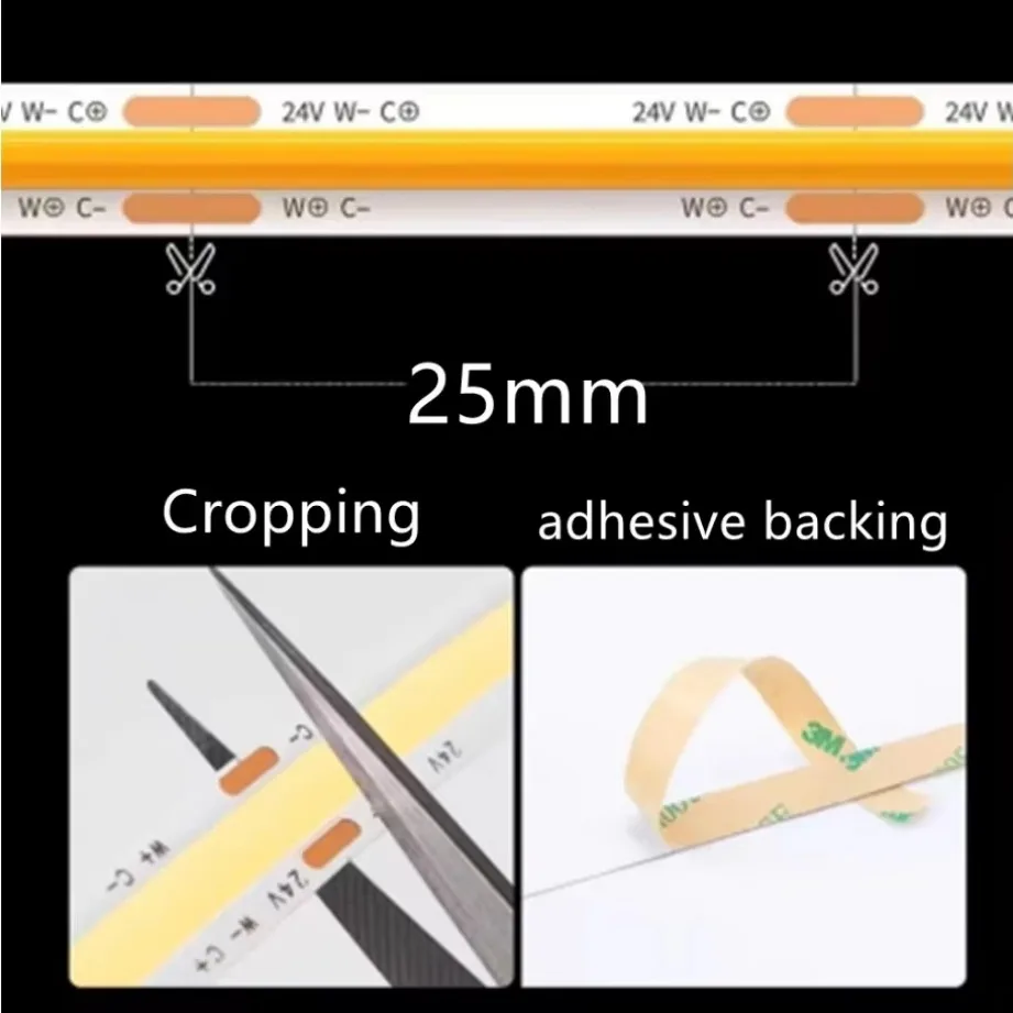 5m 10m fob cob светодиодные ленты - Фотография_4