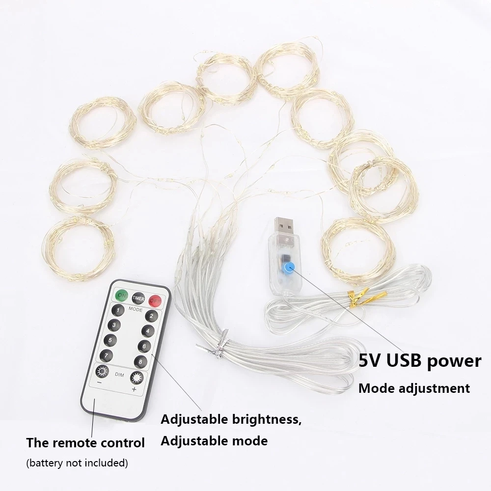 3m светодиодный занавес usb гирлянда - Фотография_4
