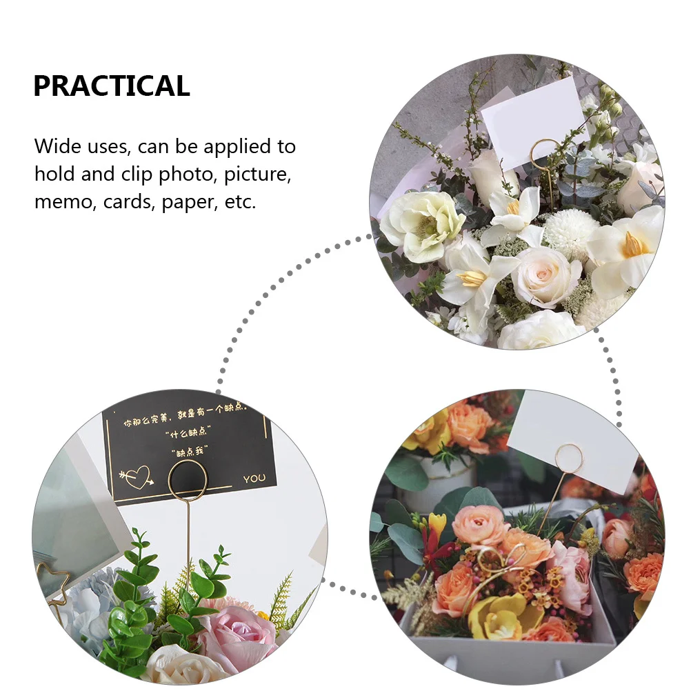 Металлический держатель для карточек с цветами - Фотография_2