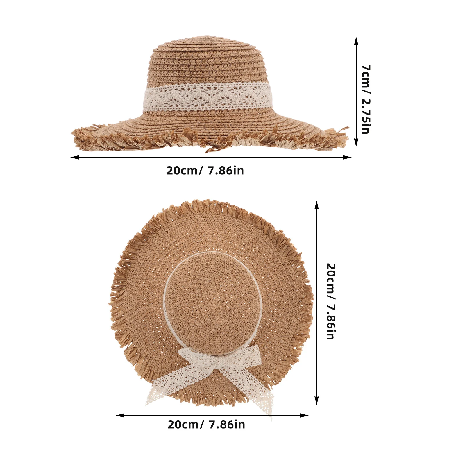 Миниатюрный тканый цилиндр для маленьких с кружевным бантом - Фотография_3