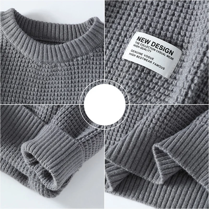 Мужской свитер, осенние модные пуловеры - Фотография_5