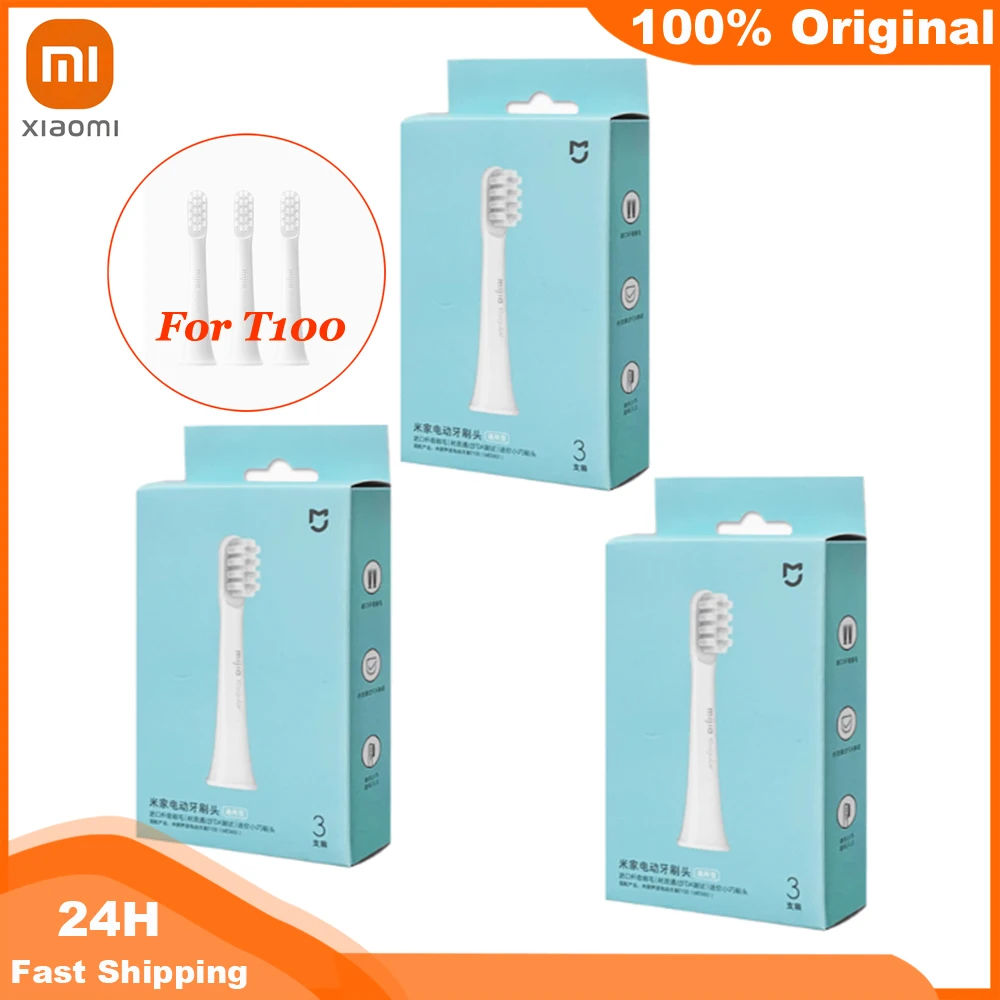 Xiaomi mijia t100 насадки для зубных щеток 3/6/9 шт