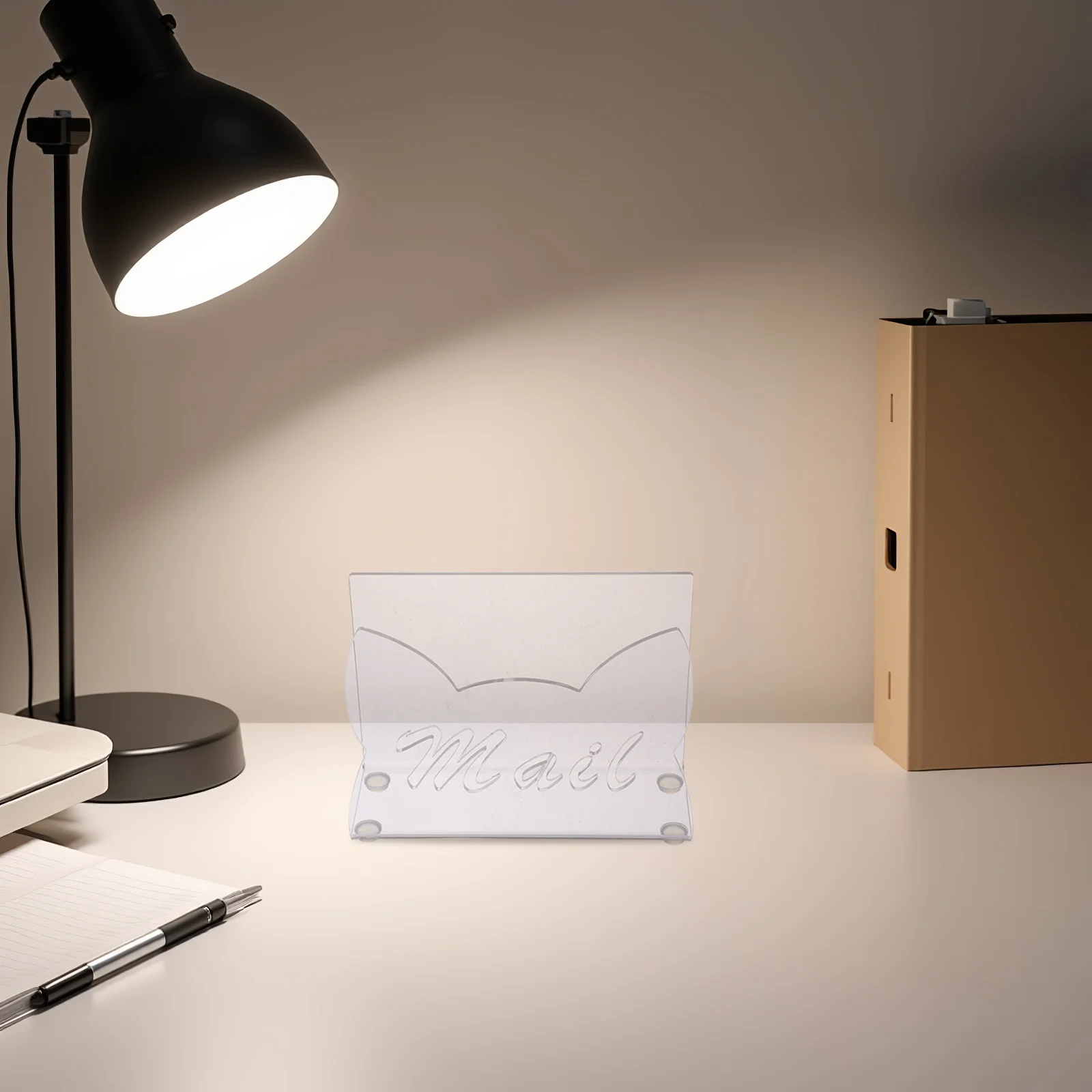 Прозрачный акриловый настольный органайзер для почты - Фотография_3