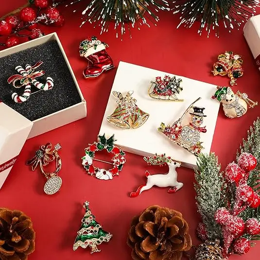 Новая модная роскошная изысканная рождественская брошь - Фотография_3