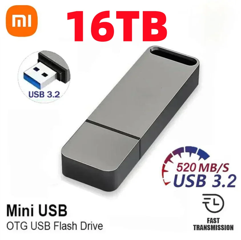 Xiaomi mijia 16 тб флэш-накопитель otg usb3