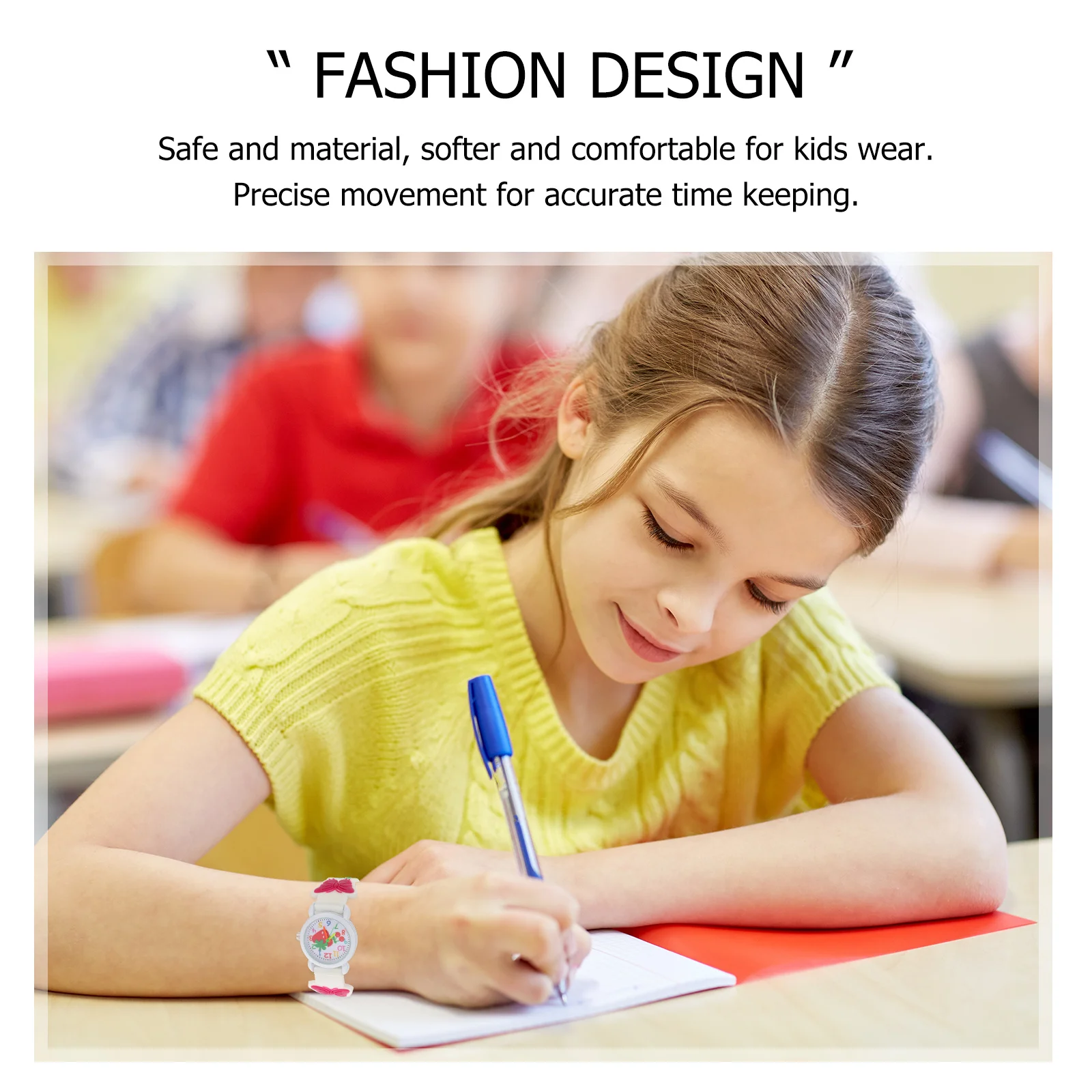 Часы мультяшные силиконовые наручные часы с регулируемым ремешком - Фотография_4