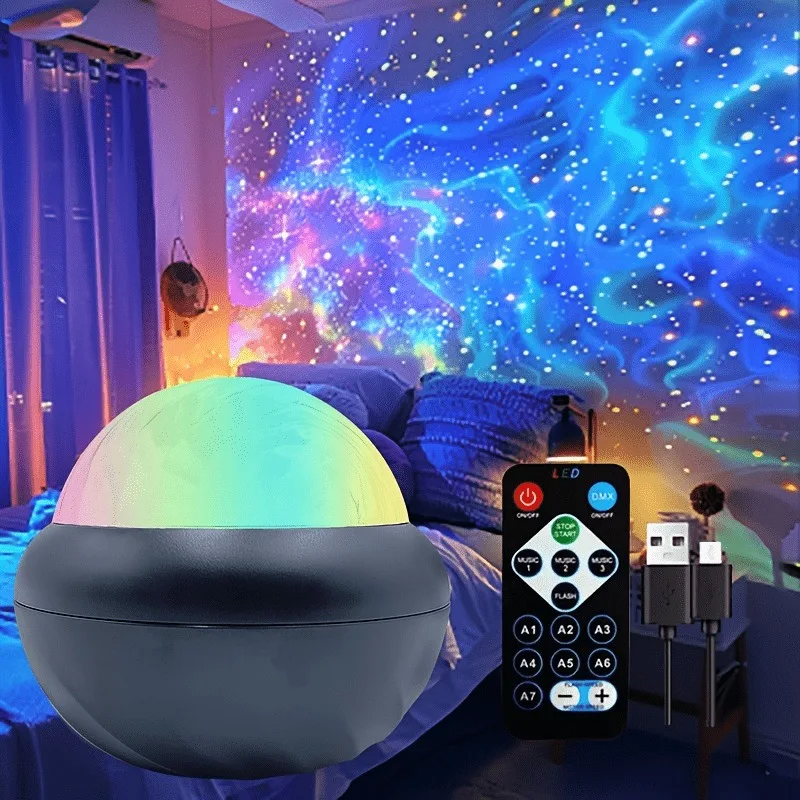 Ночник со звездным проектором — лампа galaxy с питанием от usb - Фотография_2