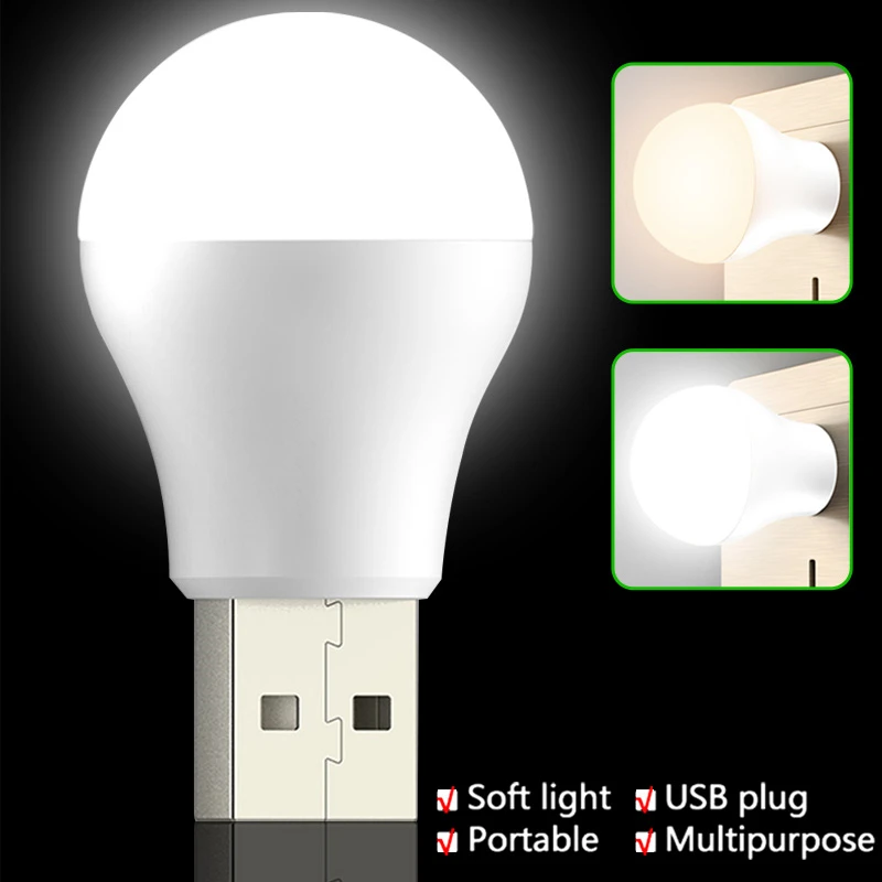 Лампа с разъемом usb мини-ночник - Фотография_5