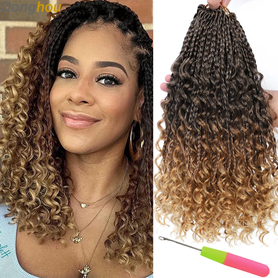 1–6 упаковок ombre box braids вязаные