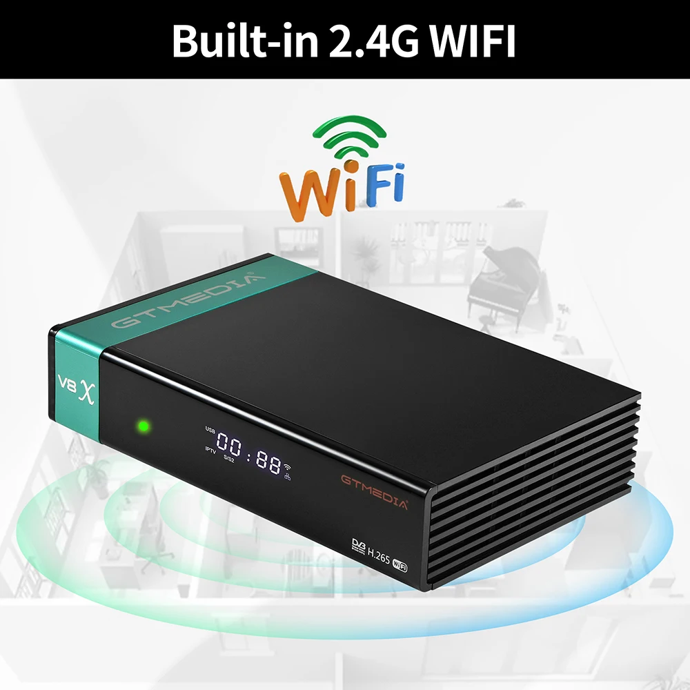 Gtmedia v8x mars спутниковый ресивер dvb-s/s2/s2x 1080p hd встроенный 2 - Фотография_3