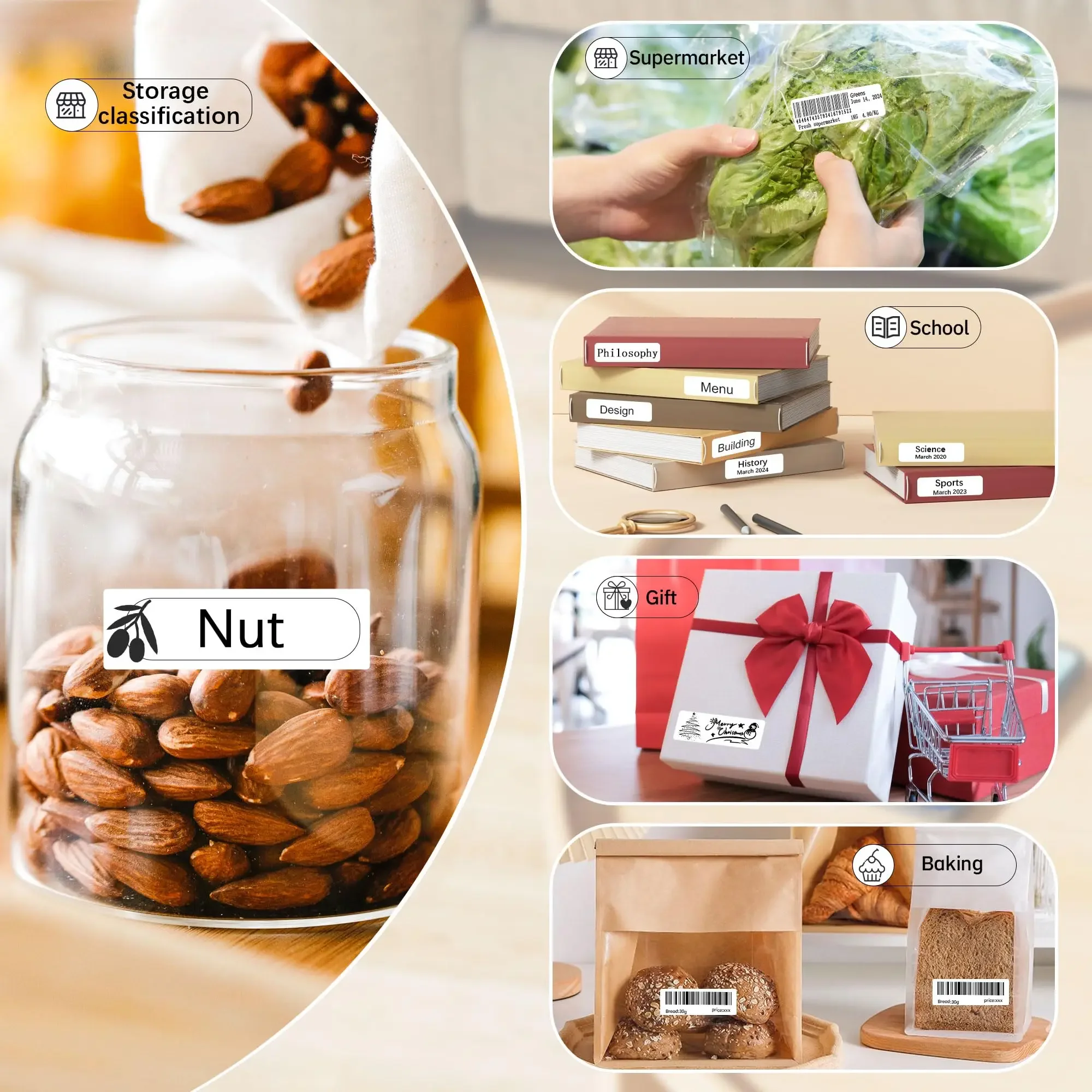 12x40mm white label paper mini - Фотография_3