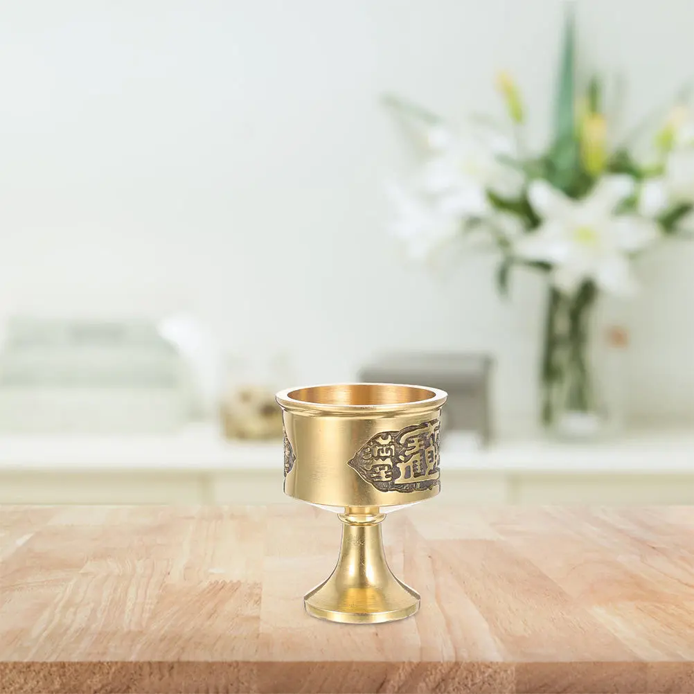 Медная буддийская чашка для воды - Фотография_6