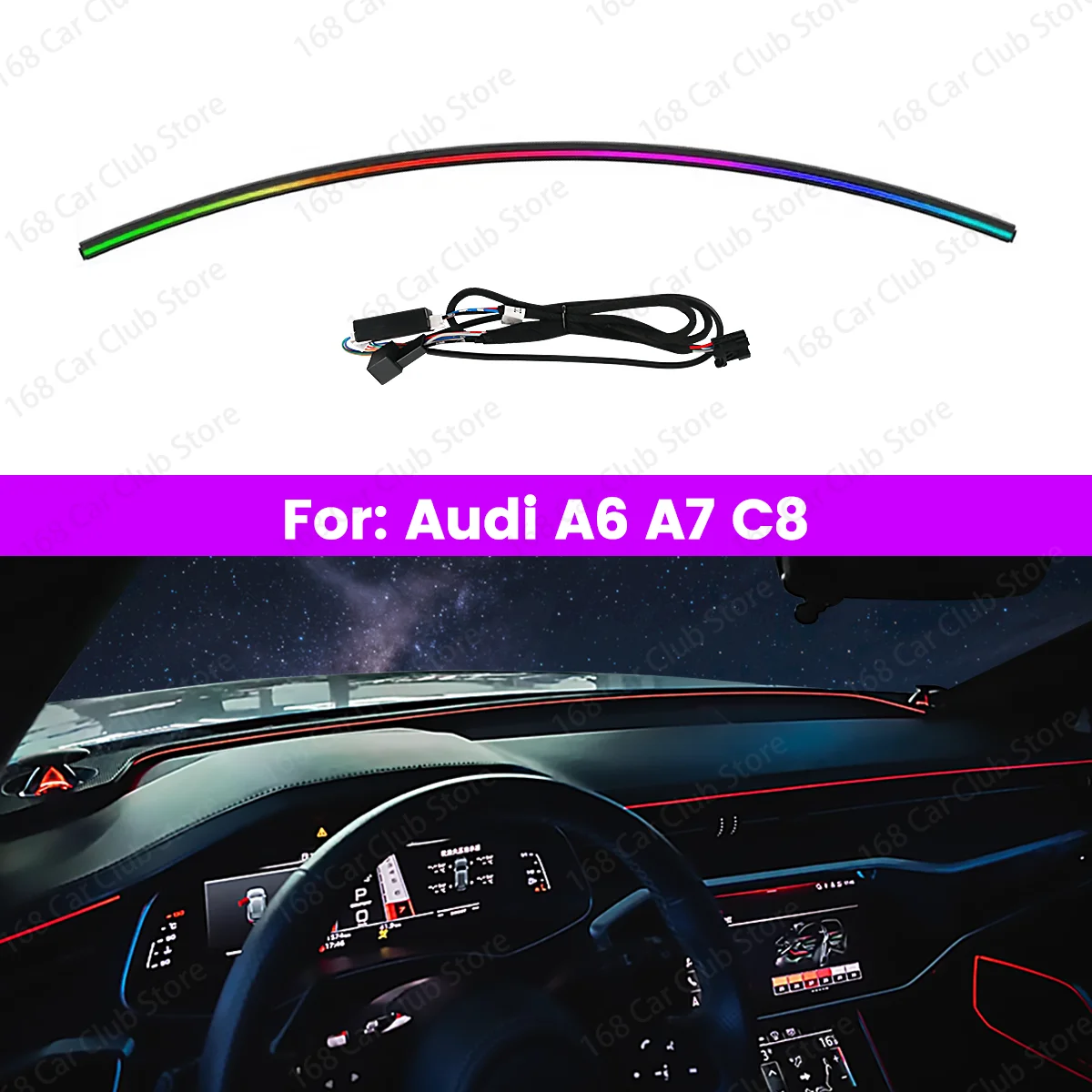 Для audi светодиодная система салона автомобиля - Фотография_2