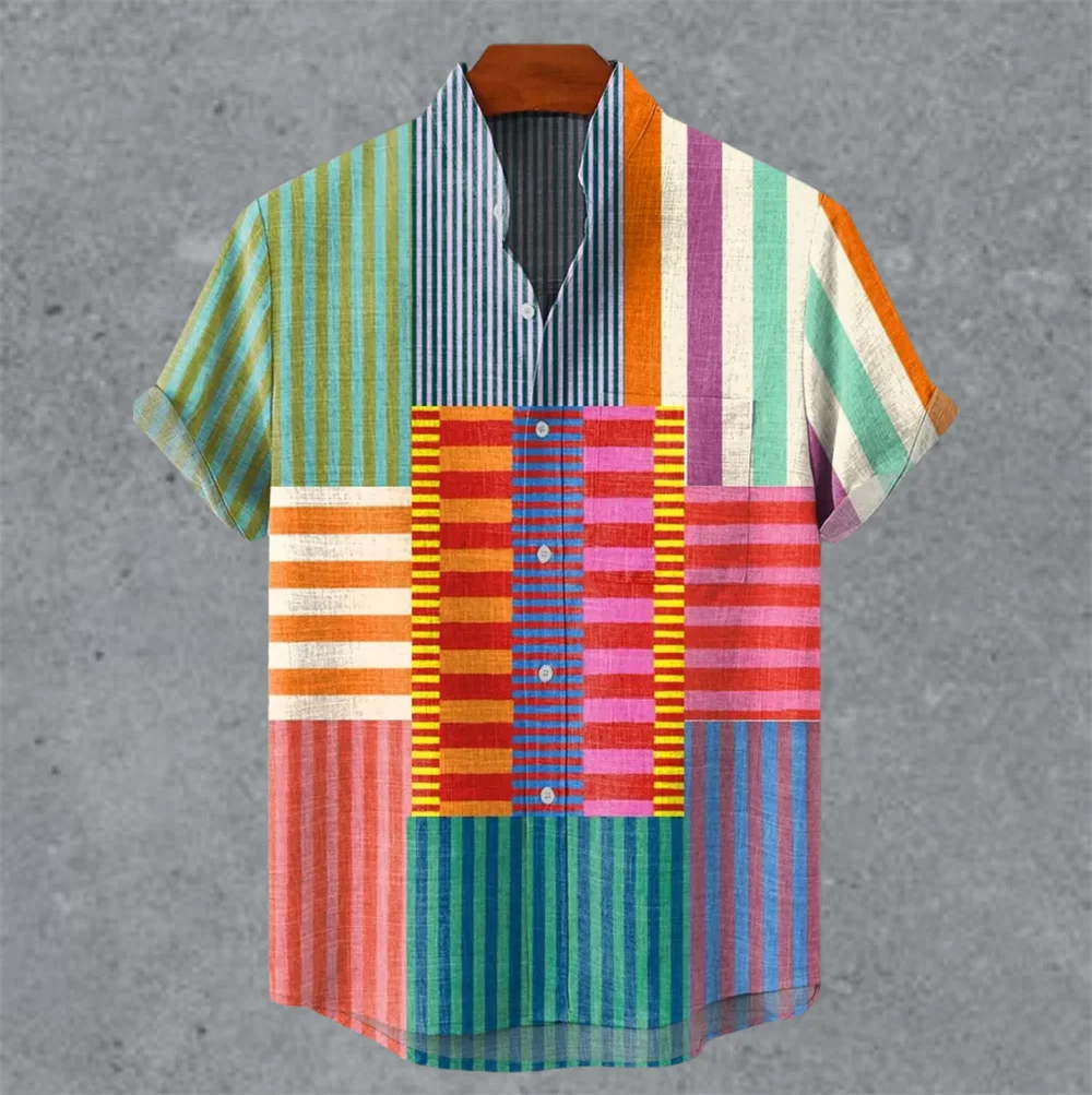 Винтажная мужская рубашка в стиле ретро с крапчатыми метками - Фотография_2