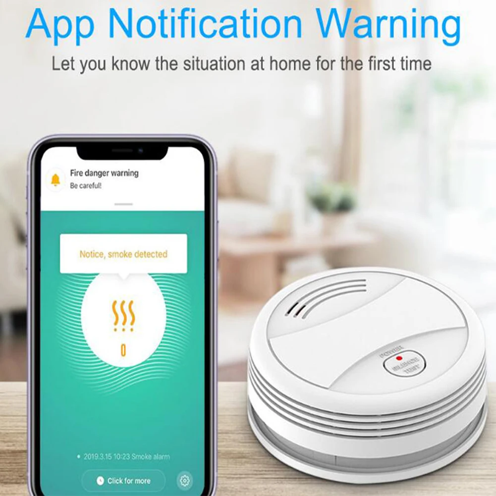Wi-fi tuya умный детектор дыма - Фотография_4
