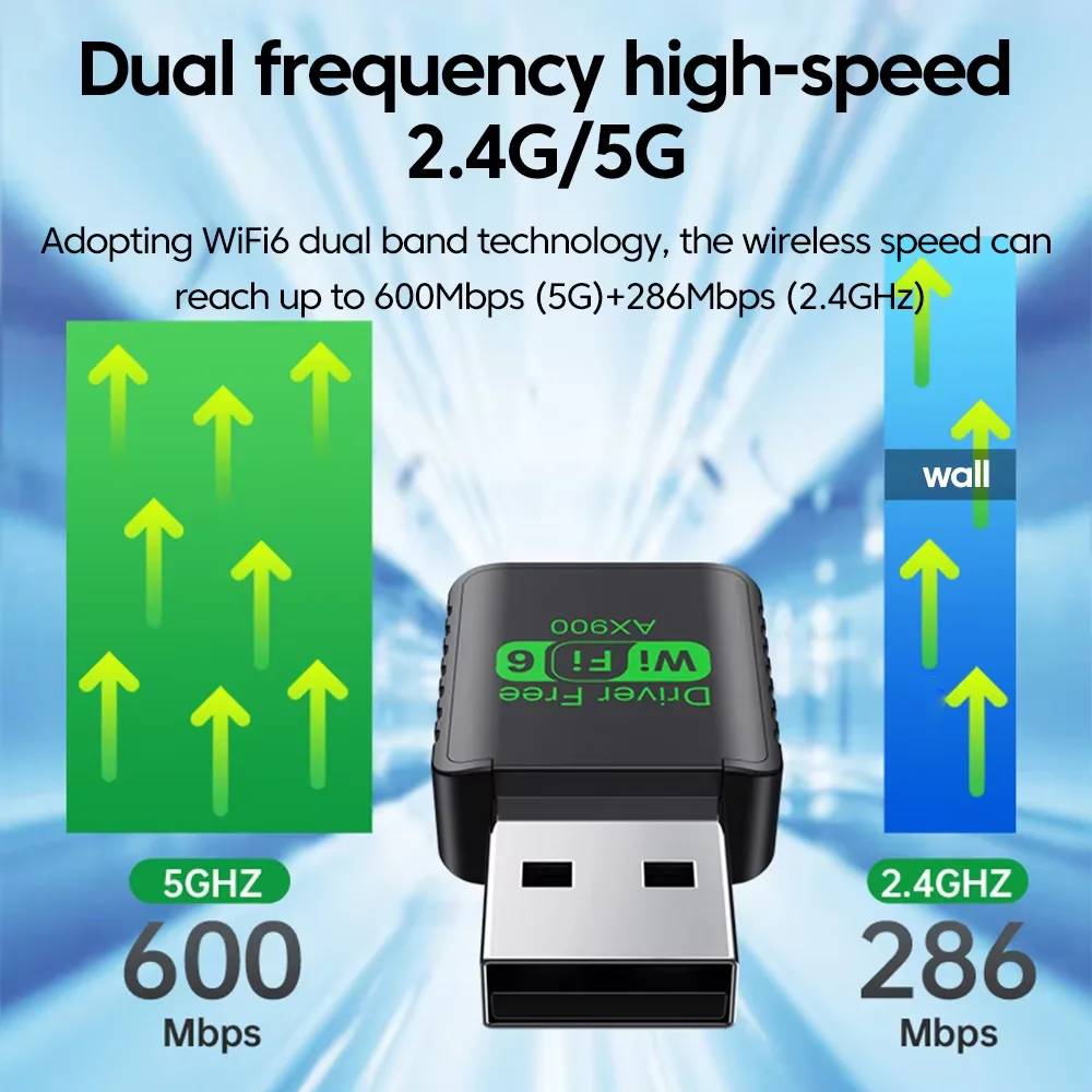 Usb wifi bluetooth 5.4 адаптер 2в1 dongle двухдиапазонный 2 - Фотография_3