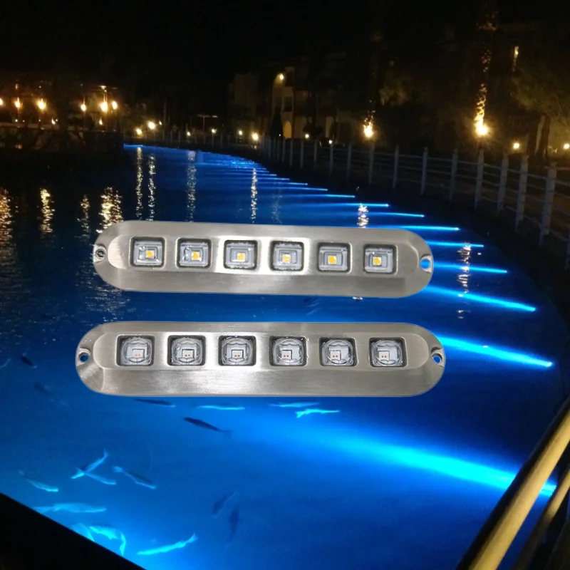 Rgb rgbw светодиодный подводный морской светильник для лодки - Фотография_2