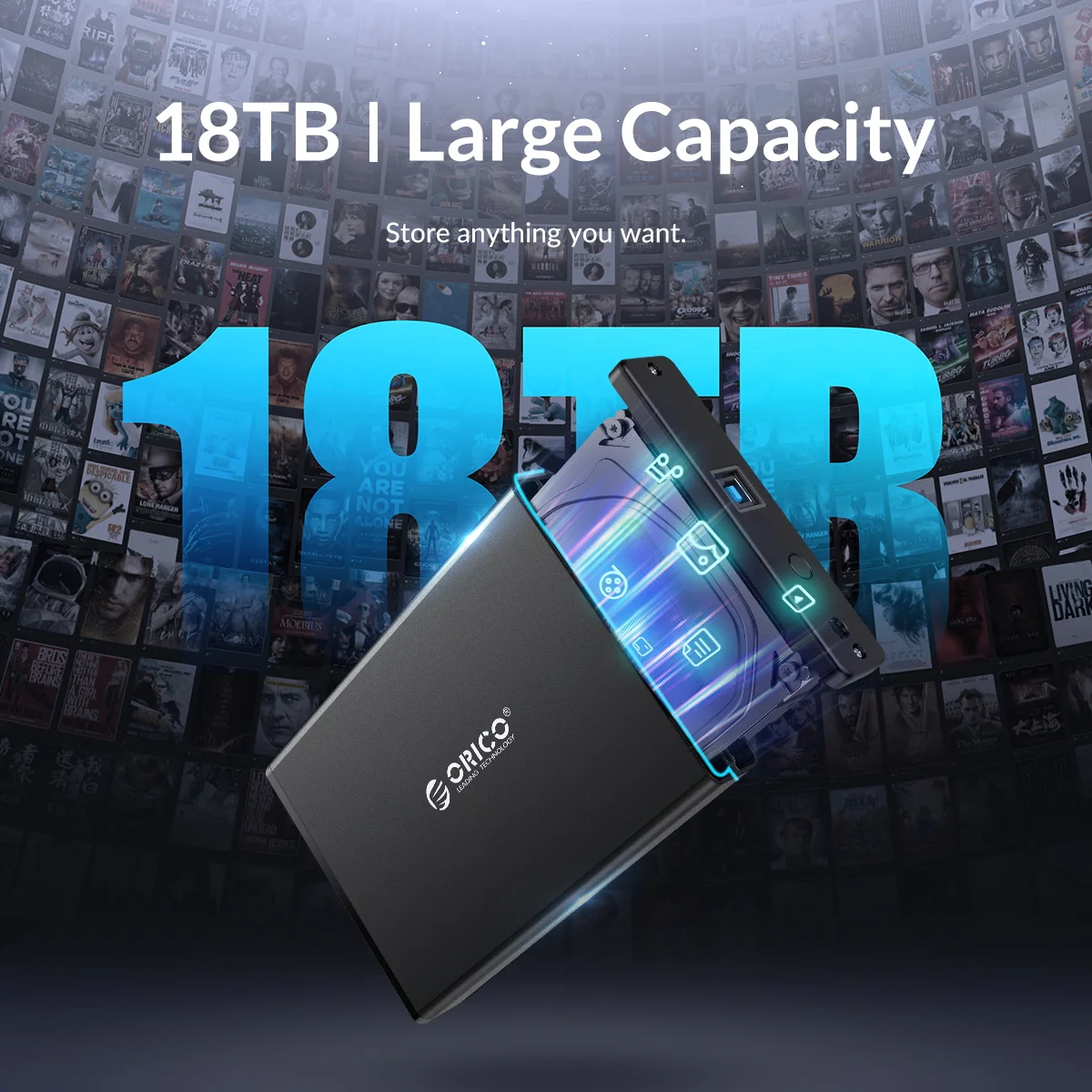 Orico 3,5-дюймовый корпус для жесткого диска type-c usb3 - Фотография_6