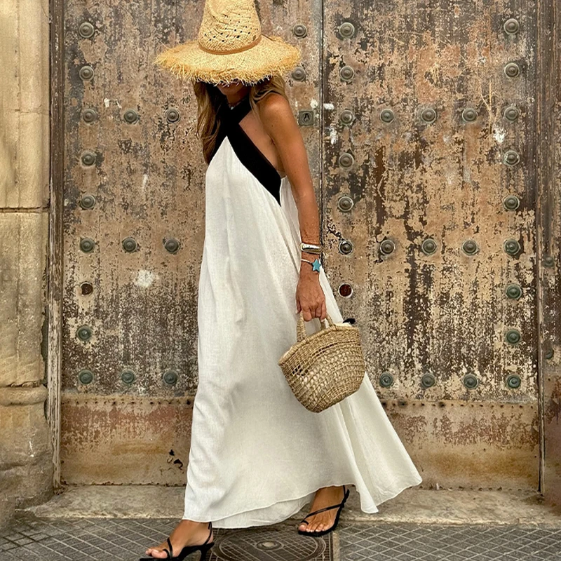 Женское летнее новое модное однотонное