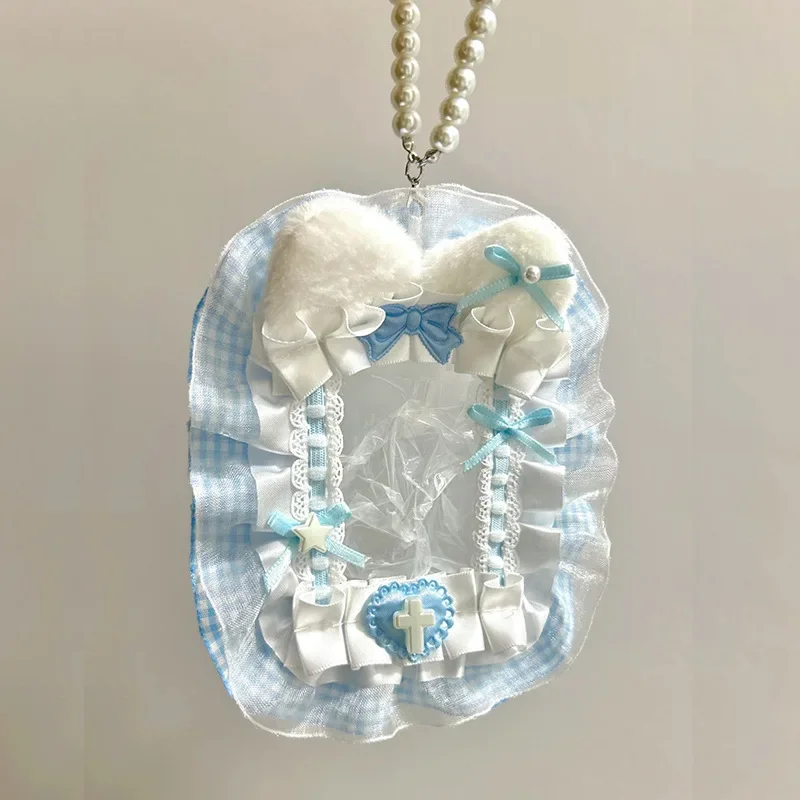 Плюшевый держатель для карт sweet diy с ленточным бантом - Фотография_2