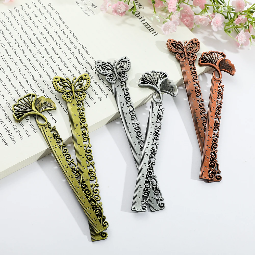 Металлические закладки в виде бабочки гинкго билоба для любителей книг