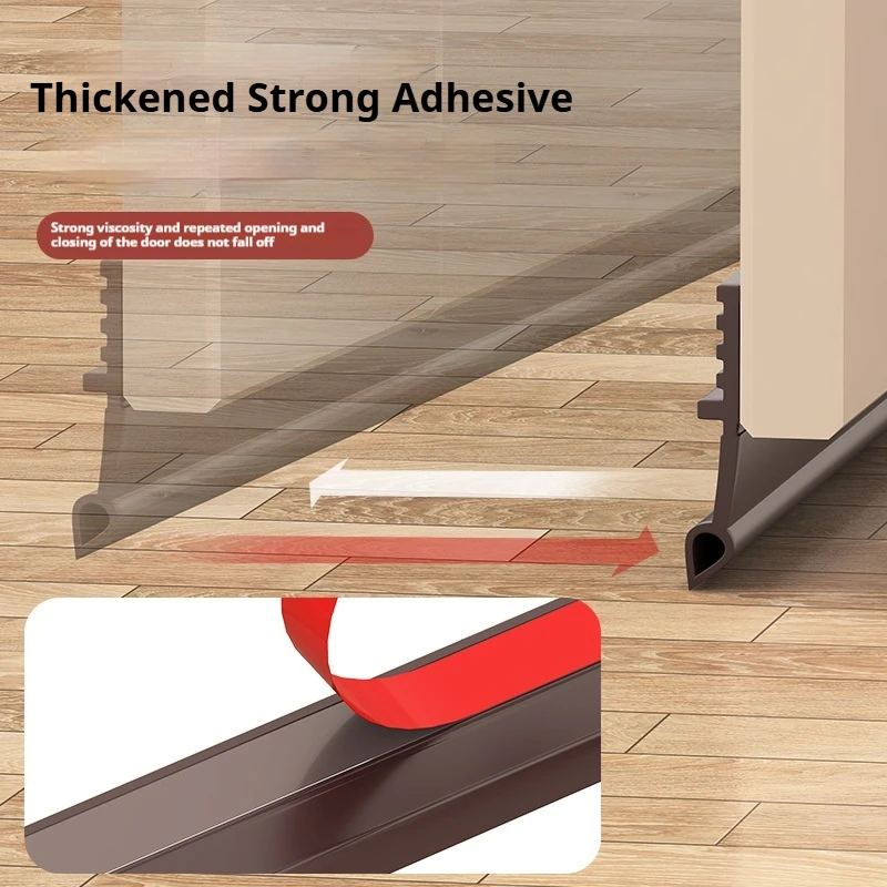 1 м самоклеящаяся ветрозащитная нижняя уплотнительная лента для двери - Фотография_4