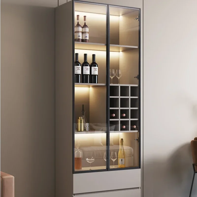 Display glass wine cabinets living