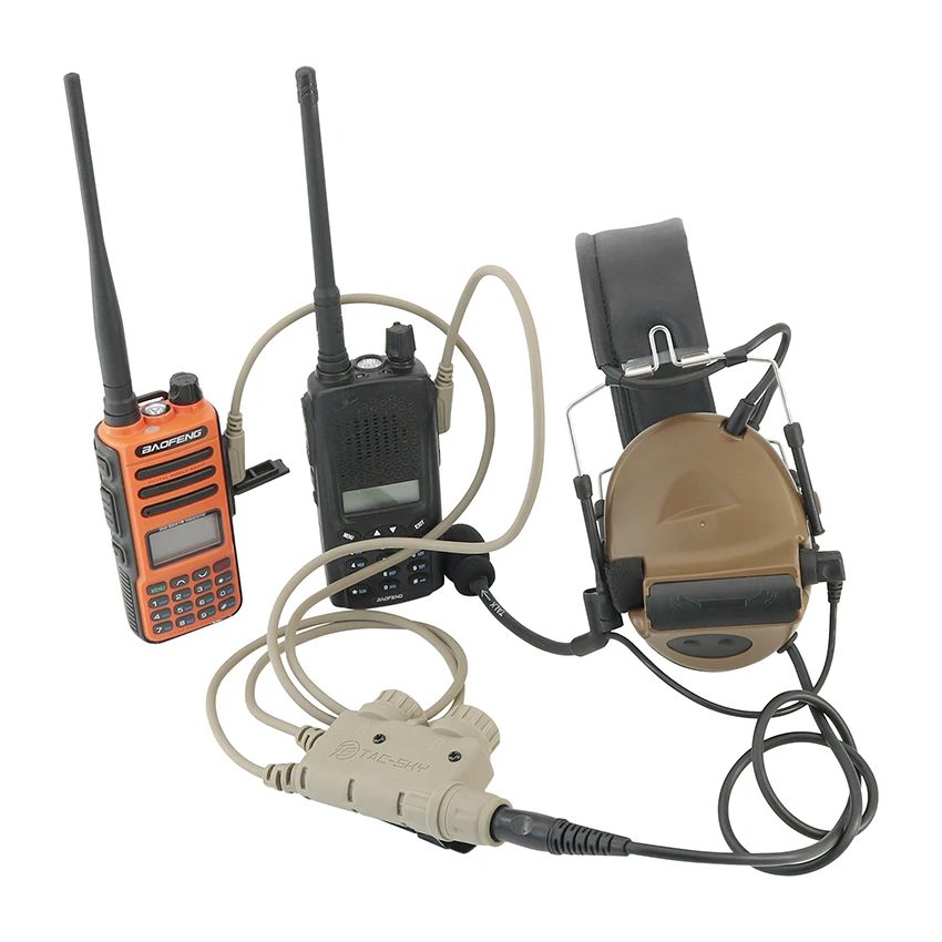 Тактический военный адаптер ts tac-sky dual comm v2 u94 ptt - Фотография_5