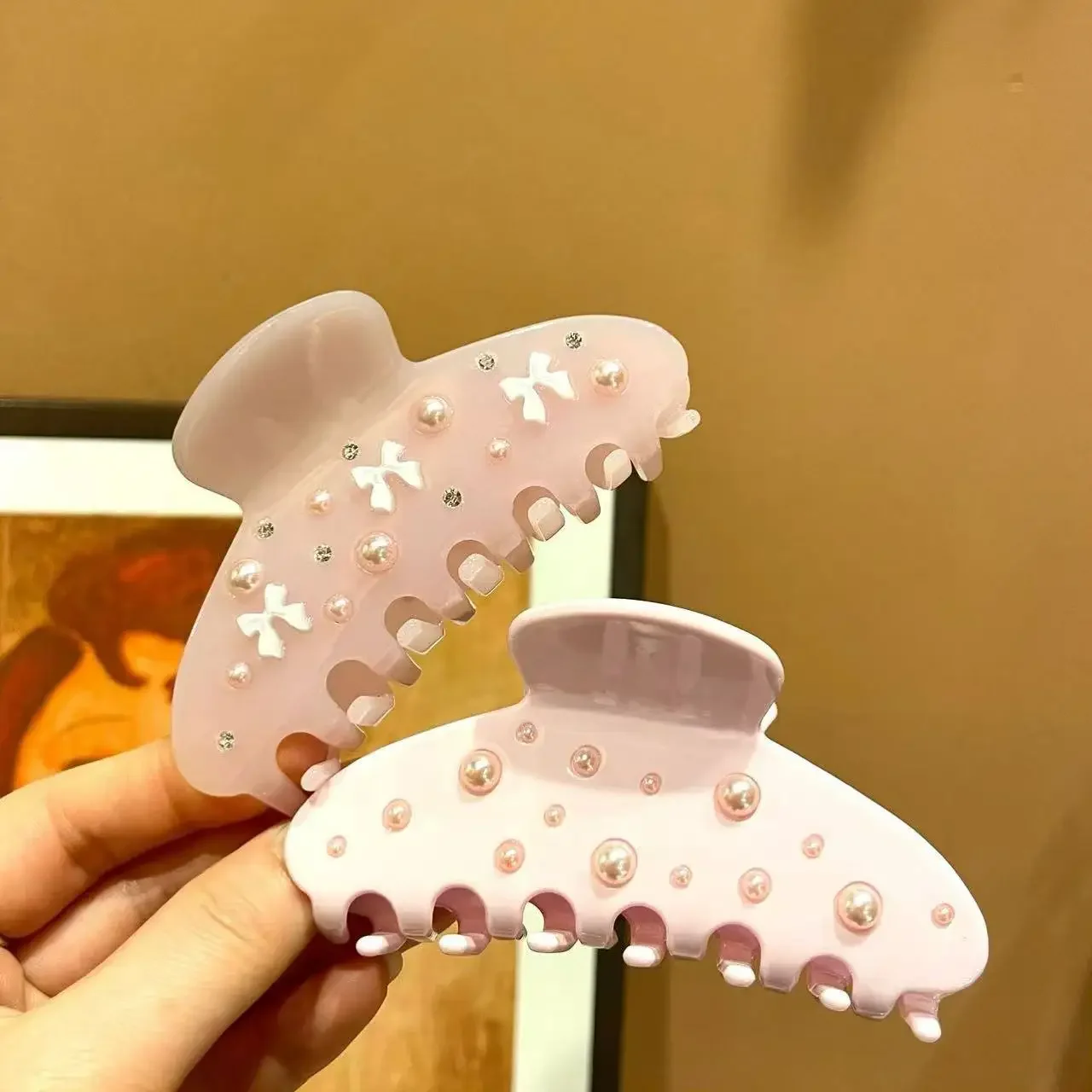 Новый сладкий розовый бант для волос - Фотография_3