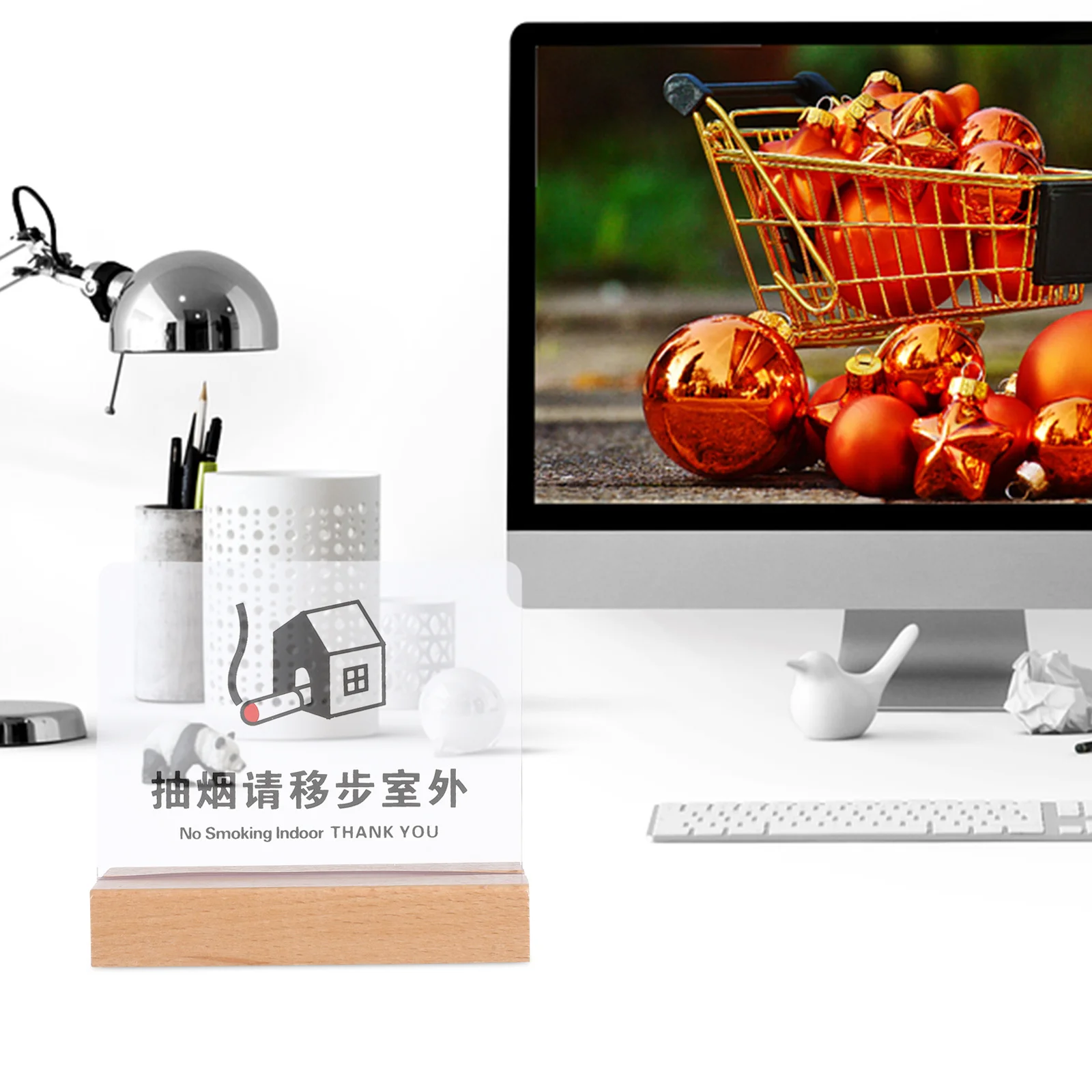 Табличка на столе для некурящих - Фотография_3