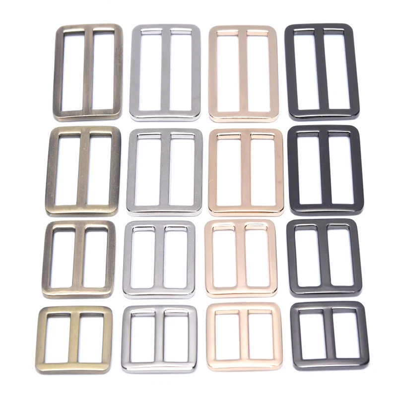 Прямоугольный металлический трехскользящий ремень для рюкзака - Фотография_2