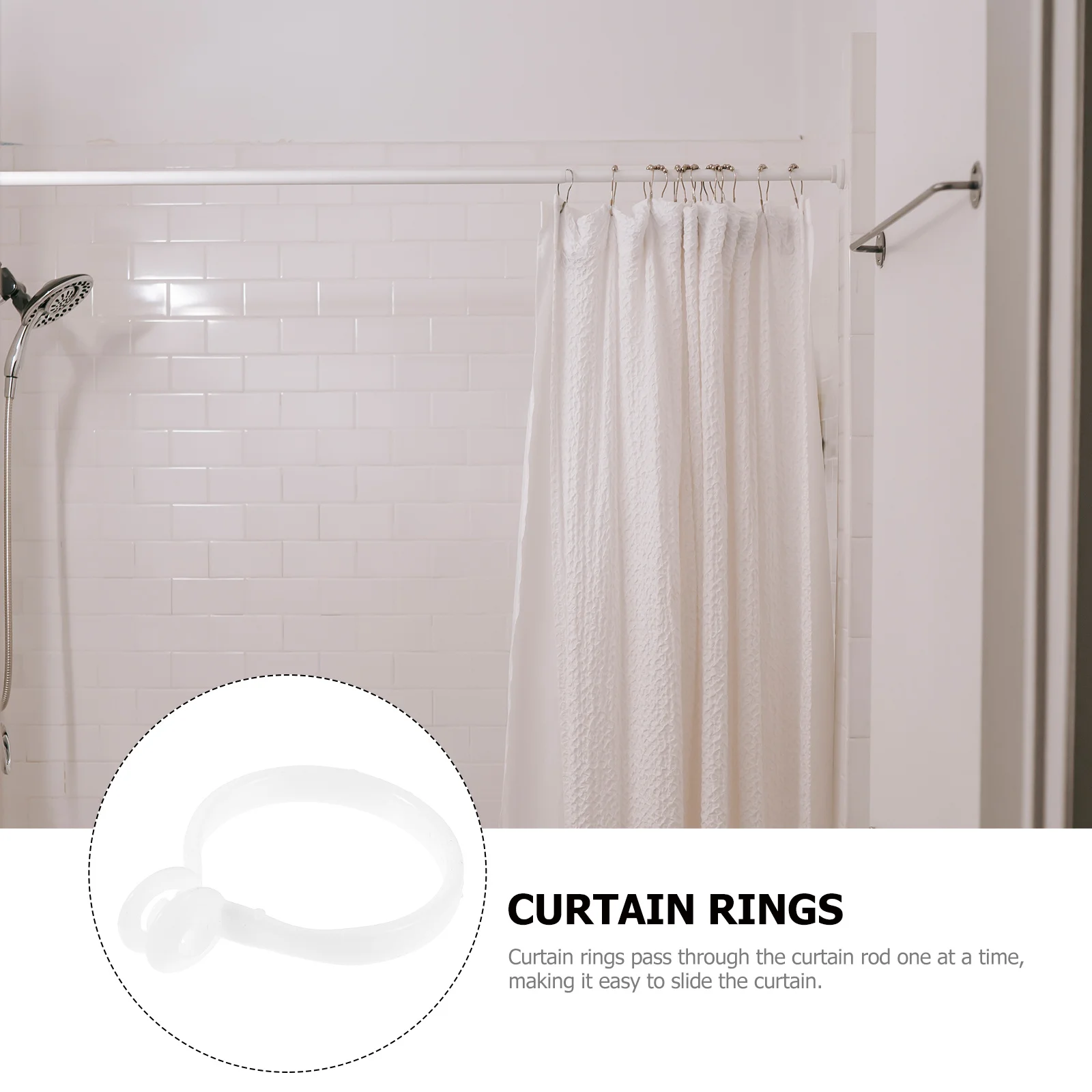 Пластиковые сверхпрочные прочные подвесные кольца для драпировки - Фотография_3